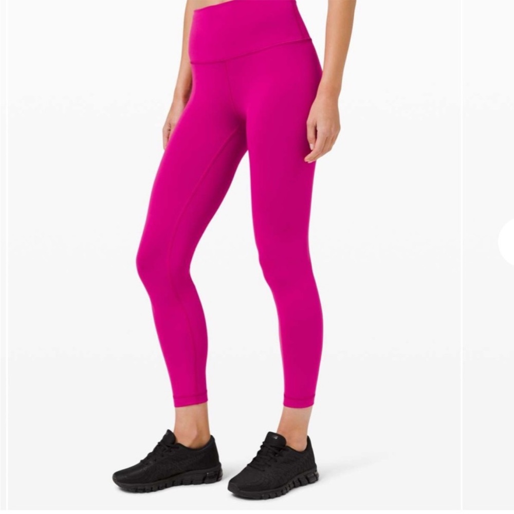 Lululemon Athletica Hot Pink High-Rise Leggings, size 6